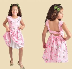 Vestido rosa florido