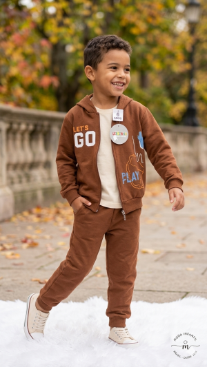 Conjunto de frio marrom